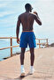 Men's Zippered Pocket Jogger Summer Blue Swim Shorts - 6