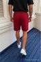 Men's Stylish Elastic Waist Loose Basic Red Shorts with Pockets - 6