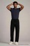 Men's Classic Black Cargo Linen Trousers - 3