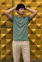 Men's Relaxed Casual Çağla Flexible T-Shirt - 4