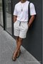Men's Premium Jogger Relax Fit Open Short Combed Cotton Shorts - 3