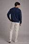 Men's America Print Loose Fit Navy Blue Sweatshirt - 6