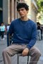 Men's Medium Soft Indigo Sweatshirt - 3