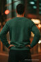 Men's Live İn Love Print Red Green Sweatshirt - 6