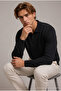 Men's Daily Comfort Acrylic Black Sweater - 4