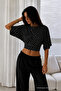 Women's Bodycon Wide Sleeve Polka Dot Blouse - 6
