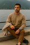 Men's Thick Crew Neck Casual Mink Sweater - 3
