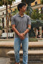 Men's Street Style Smoked Polo Collar T-Shirt - 3