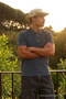 Men's Buttoned Loose Fit Smoked Polo Collar T-Shirt - 2