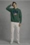 Men's America Printed Loose Fit Red Green Sweatshirt - 4