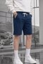 Men's Daily Basic Regular Navy Blue Shorts