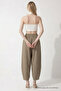 Kadın Basic Soft Vizon Şalvar Pantolon - 6