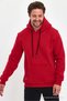 Red Color Kangaroo Pocket Hooded Sweatshirt 1205 - 5