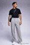 Men's Wide-Leg Loose Gray Baggy Pants - 2