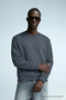Men's Embroidered Shiny Smoked Sweatshirt