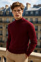 Herren-Freizeitpullover im lässigen, trendigen Basic-Stil in Weinrot