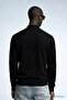 Men's Half Fisherman Black Knitwear Sweater - 5
