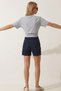 Women's Casual Cotton Gray Crop T-Shirt - 5