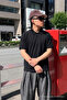 Men's Straight Fit Black Polo Collar T-Shirt - 2
