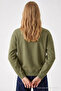 Women's Star Printed Khaki Casual Sweatshirt - 6