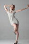 Women's Short Sleeve Polka Dot White Mini Dress