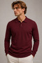 Men's Daily Comfort Acrylic Claret Red Sweater
