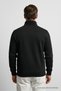 Men's Basic Black Half-Zip Sweatshirt - 4