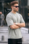 Men's Premium Basic Trend Gray Oversized T-Shirt - 2
