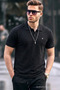 Men's Casual Trendy Wide 3-Pack Polo Collar T-Shirt - 4