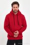 Red Color Kangaroo Pocket Hooded Sweatshirt 1205 - 2