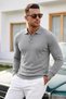 Men's Cool Medium Thick Knitwear Gray Sweater - 4