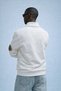 Men's Winter Knitted Collar White Sweatshirt - 6