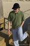 Men's Casual Comfortable Khaki Polo Collar T-Shirt - 3
