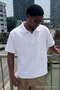 Men's Trend Casual White Polo Neck T-Shirt