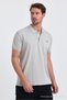 Men's Gray 100% Cotton Report Polo Neck T-Shirt - 4