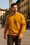 Unisex Winter Comfortable Long Mustard Yellow Sweater - 4