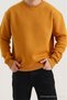 Men's Crew Neck Casual Mustard Sweatshirt - 6