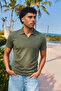 Men's Trend Polo Collar Casual Khaki T-Shirt