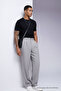 Men's Wide-Leg Loose Gray Baggy Pants - 5