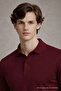 Men's Casual Burgundy Polo Neck Knit Sweater - 3