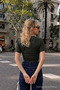 Women's Crew Neck Black Crop T-Shirt - 6