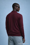 Men's Trend Casual Burgundy Knitwear Sweater - 6
