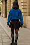Women's Crew Neck Winter Oversized Cobalt Sweater - 3