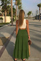 Women's Summer Casual Khaki Long Flared Skirt - 5