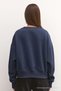 Women's Basic Oversize Winter Navy Sweatshirt - 2