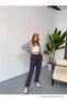Women's Elastic Waist Loose Smoked Linen Trousers - 3
