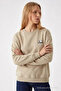 Women's Sorry Chest Printed Cream Sweatshirt - 2