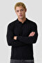 Men's Stylish Wide-Fit Knitted Black Sweater - 5