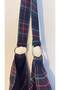 Navy Plaid Pattern Bag / Navy Blue Plaid Pattern Shoulder Bag (28*49) - 4