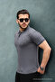 Men's Non-Shrink Cotton Fabric Slim Fit Smoked Non-Curling Polo Collar T-Shirt - 6
